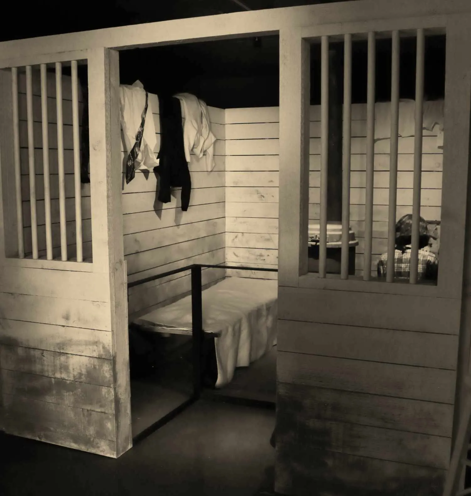 A mockup of the horse stalls This is the example of a horse stall used to house a single family