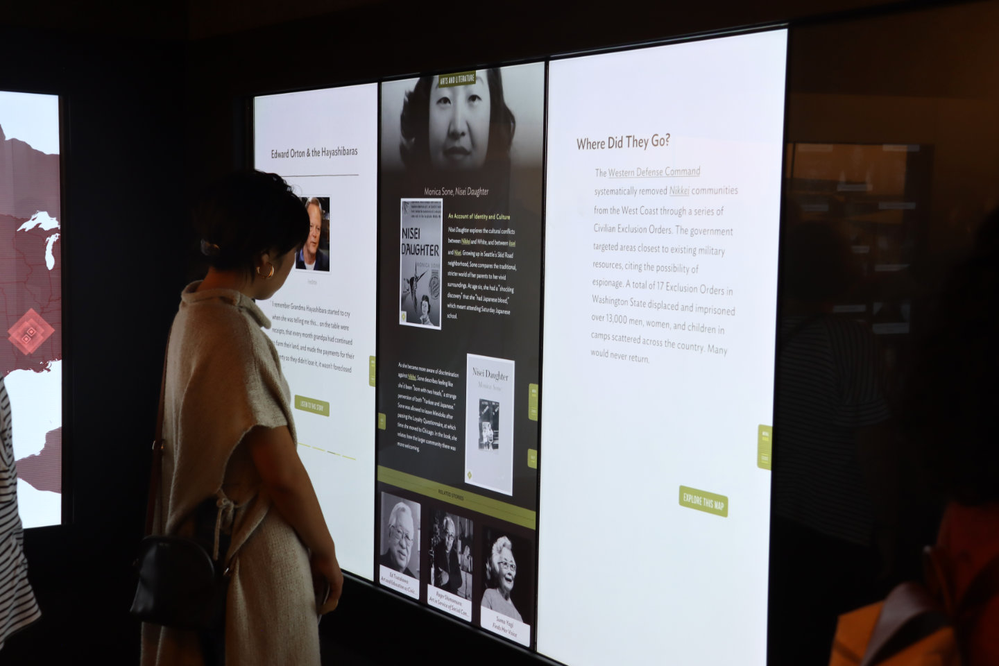 A sample view of the information on touchscreens