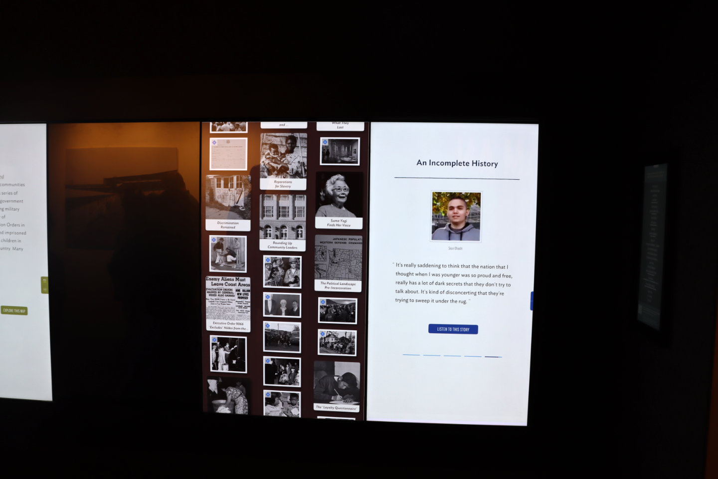 Touchscreen allows deep dives into family stories